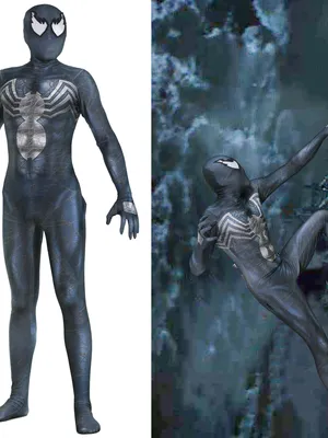 New Version Venom Symbiote Spider Cosplay Zentai Catsuit Skinsuit Second-skin Clothing