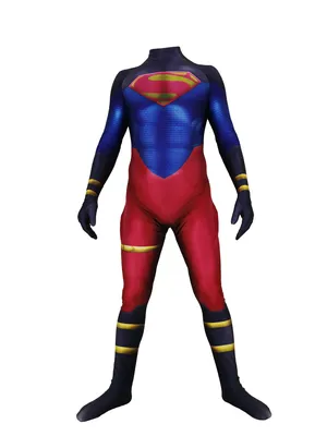 Second Skin DC Comics Blue Muscle Superman Bodysuit Superman Cosplay Costume