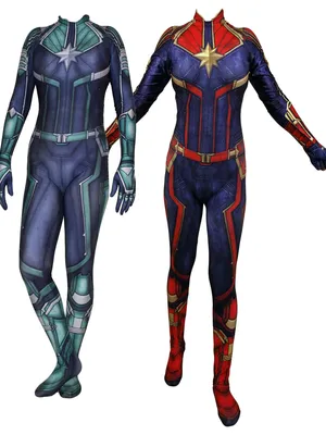 Movie Captain Marvel Female Cosplay Superhero Zentai Skin Suit Role-playing Cosplay Zentai Skin Suit