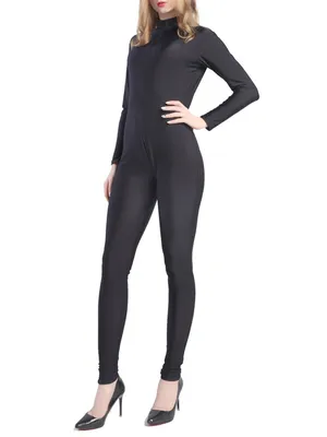 Supply Black Sexy Second Skin Full Body Cat Suit Skinsuit Spandex Catsuit Zentai Unitard