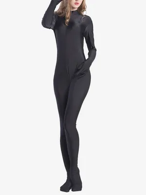 Supply Black Sexy Second Skin Full Body Lycra Skinsuit Spandex Catsuit Zentai Unitard