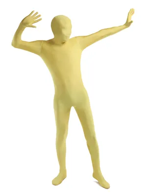 Yellow Unisex Costume Second Skin Full Body Lycra Skinsuit Spandex Catsuit Zentai Unitard