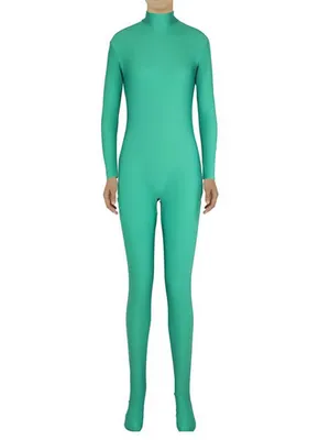 Supply Women Green Costume Second Skin Full Body Tight Lycra Skinsuit Spandex Catsuit Zentai Unitard