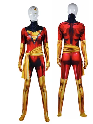 Supply Red X-men: Dark Phoenix Jean Grey Cosplay Zentai Catsuit Skinsuit Second-skin Clothing