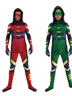 Supply Anime Movie Hero Green Arrow Red Arrow Cosplay Zentai Catsuit Skinsuit Second-skin Clothing