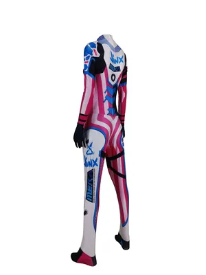 Women Jinx and D.va Hero Costume Spandex Cosplay Zentai Catsuit Skinsuit Second-skin Clothing