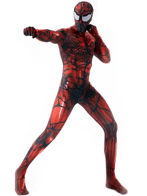 Men Movie Red Venom 2 Spider-man Symbiote Spandex Cosplay Zentai Catsuit Skinsuit Second-skin Clothing