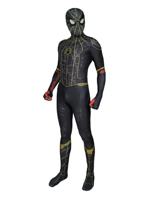 Spiderman Jumpsuit Hero No Return Black Gold Suit Cosplay Zentai Catsuit Skinsuit Second-skin Clothing