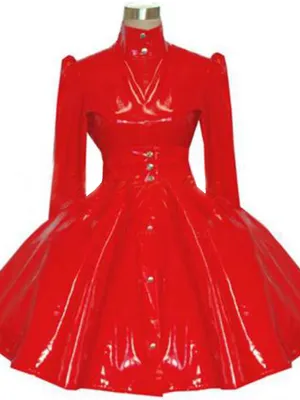 Supply Second Skin Women Long Sleeve Button Bodycon Mini Dresses Wetlook PVC Lolita Gothic Slim Dress