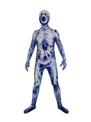 Halloween Costume Skull Cosplay Zentai Catsuit Skinsuit Second-skin Clothing