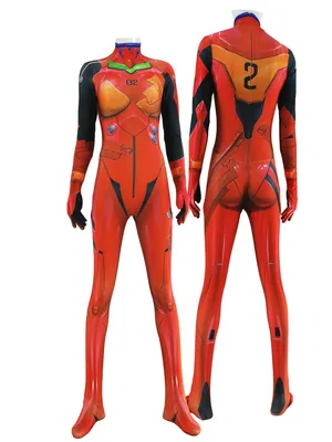Evangelion Asuka Costume One-piece Eva Asuka Langley Cosplay Zentai Catsuit Skinsuit Second-skin Clothing