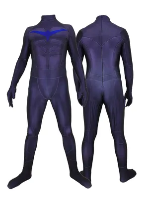 Nightwing Costume Spandex Superhero Cosplay Zentai Catsuit Skinsuit Second-skin Clothing