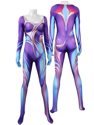 Supply the Child of the Stars the Dawnbringer Soraka Cosplay Spandex Zentai Catsuit Skinsuit Second-skin Clothing