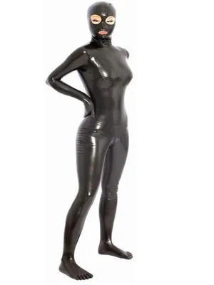 Women Wet Look Skinsuit Shiny Wetlook Unitard PVC Jumpsuit Tight Bandage Bodycon Zentai Second-skin Full Body Catsuit