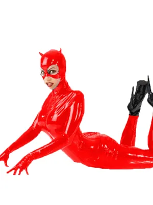 Skinsuit Wetlook Unitard PVC Footed Zentai Second-skin Full Body Catsuit Women Jumpsuit
