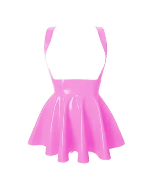 Supply Second Skin Women High Waist Short Mini Skirt Wet Look Wetlook PVC Skirt