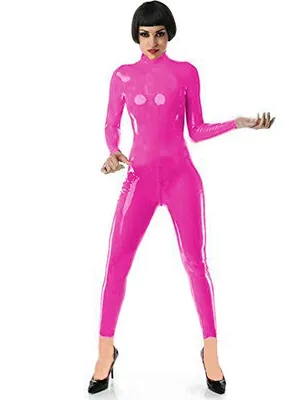 Women Red Black Catsuit Plus Size Catsuits Crotch Zipper with Whip Zentai Second-skin Costume