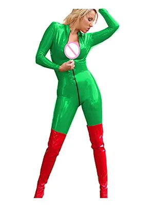 Plus Size Catwoman Catsuit Crotch Zipper Catsuitsuit Cosplay Jumpsuit Zentai Second-skin Costume
