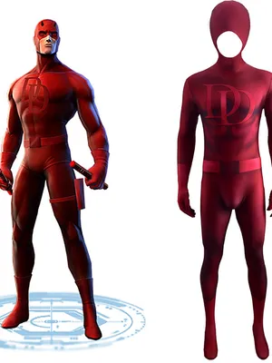 Supply Second Skin Daredevil Cosplay Zentai Jumpsuit Halloween Cos Show Costumes