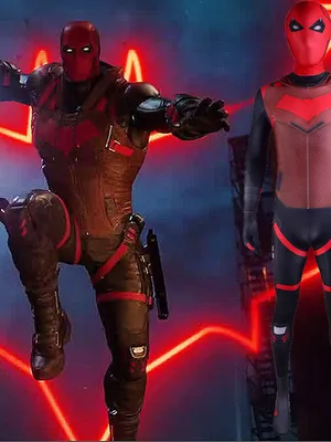 Supply Second Skin DC Gotham Knights Red Hood Cosplay Zentai Costume Tights Cosplay Zentai Halloween Costumes Stage Show Costumes