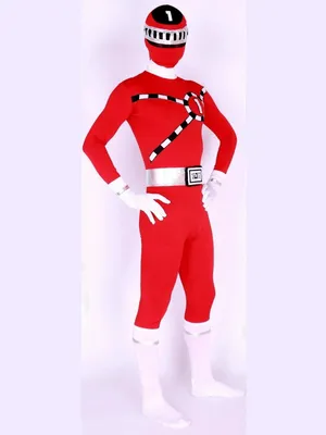 Supply Power Ranger Costumes Train Team Superhero Zentai Catsuit Skinsuit Second-skin Costume Halloween Costume