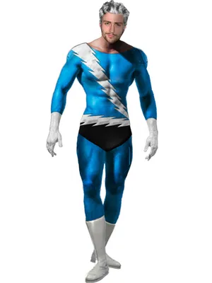 Supply X-men Quicksilver Superhero Catsuit Skinsuit Second-skin Costume Spandex Zentai Suits