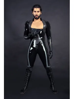 Supply Men Race Suit Latex Catsuit Second-skin Clothing