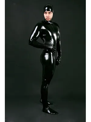 Supply Second Skin Fullbody Open Face Entry Latex Catsuit