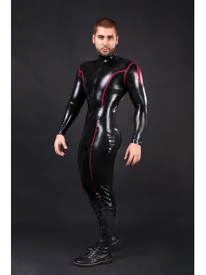 Supply Wetlook Skintights Front Zipper Latex Catsuit
