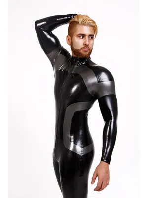 Supply Second Skin New Design Front Zipper Latex Catsuit Handmade