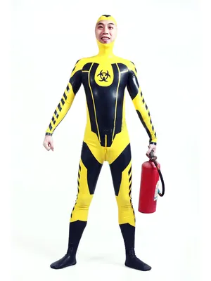 Supply Biohazard Wet Look Shiny Latex Catsuit Second-skin Clothing